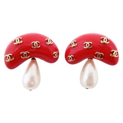 chanel mushroom earrings|chanel ring earrings.